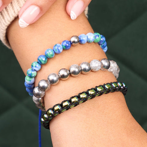 Bracelet Macramé Porcelaine Picasso | Océanique